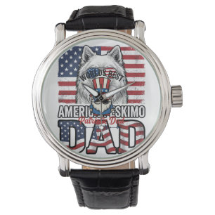 Patriotisk pappa Gnome Vintage Vector skjorta desi Armbandsur