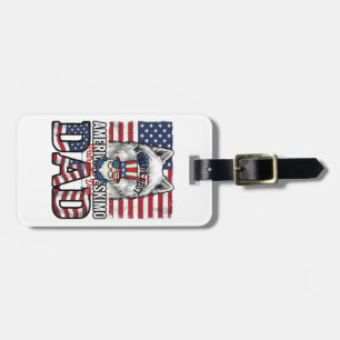Patriotisk pappa Gnome Vintage Vector skjorta desi Bagagebricka