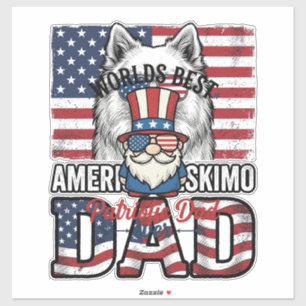 Patriotisk pappa Gnome Vintage Vector skjorta desi Klistermärken