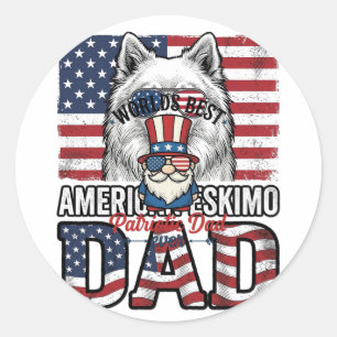 Patriotisk pappa Gnome Vintage Vector T-shirt Desi Runt Klistermärke