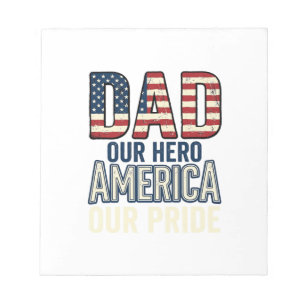 Patriotisk Pappa Vår Hjälte Vintage Fader Tröja De Anteckningsblock