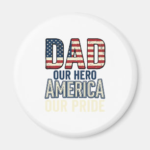 Patriotisk Pappa Vår Hjälte Vintage Fader Tröja De Magnet