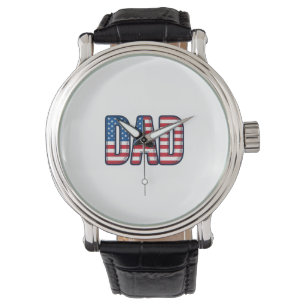 Patriotisk Pappa Vector T-Shirt Design_1 Armbandsur
