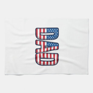 Patriotisk Pappa Vector T-Shirt Design_1 Kökshandduk