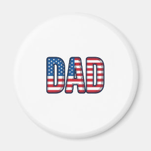 Patriotisk Pappa Vector T-Shirt Design_1 Magnet