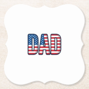 Patriotisk Pappa Vector T-Shirt Design_1 Underlägg Papper