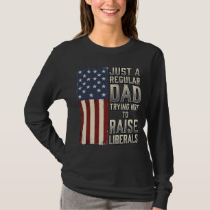 Patriotisk Pappa Vintage Flagga Citat T-Shirt Desi