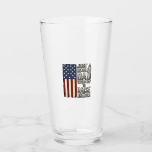 Patriotisk Pappa Vintage Flagga Citat T-Shirt Desi Glaskopp