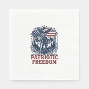 Patriotisk parkvakt vektor grafisk t-shirt_1 pappersservett