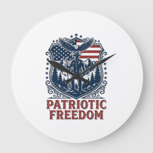Patriotisk parkvakt vektor grafisk t-shirt_1 stor klocka