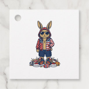 Patriotisk påskharlekin Vintage Vector Tröja_1 Gåvor Etiketter