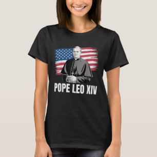 Patriotisk påve Leo Xiv katolsk amerikansk kyrka A T Shirt