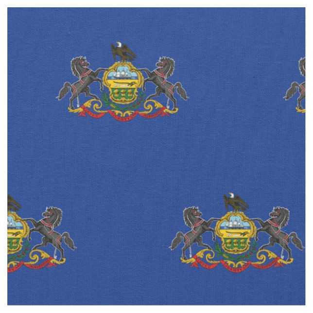 Patriotisk Pennsylvania statlig flagga Tyg (Närbild)