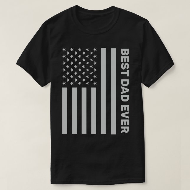 Patriotisk Personlig Fars dag American Flagga T Shirt (Design framsida)