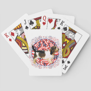 Patriotisk Petit Basset Griffon Vendeen Casinokort