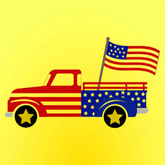 Patriotisk Pickup Lastbil  Musmatta