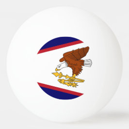 Patriotisk ping pong boll med American Samoa flagg