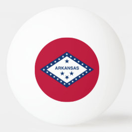 Patriotisk ping pong boll med Flagga av Arkansas