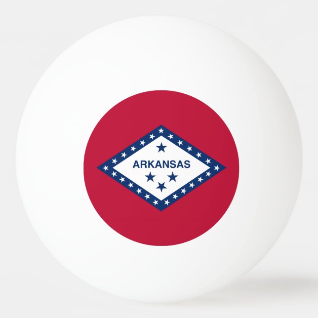 Patriotisk ping pong boll med Flagga av Arkansas (Framsidan)