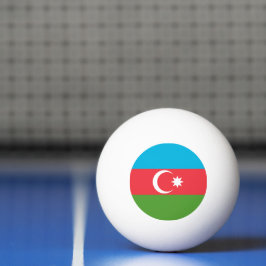 Patriotisk ping pong boll med Flagga av Azerbajdzj