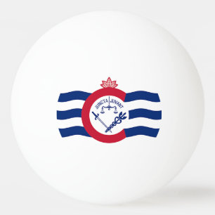 Patriotisk ping pong boll med Flagga av Cincinnati