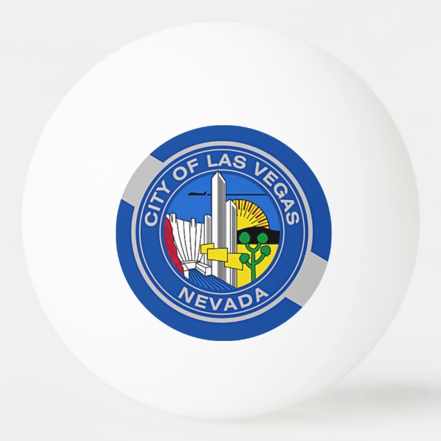 Patriotisk ping pong boll med Flagga av Las Vegas (Framsidan)