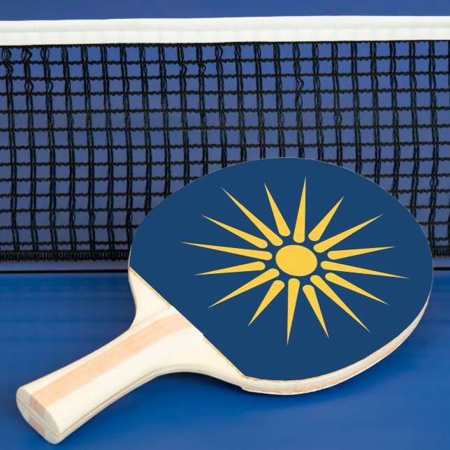 Patriotisk pingisracket med Makedoniens flagga (Insitu)