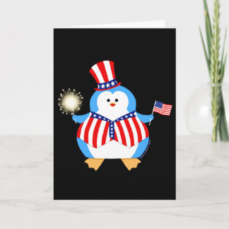 Patriotisk pingvin kort