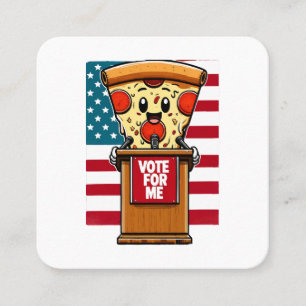 patriotisk pizza-omröstning för mig fyrkantigt visitkort