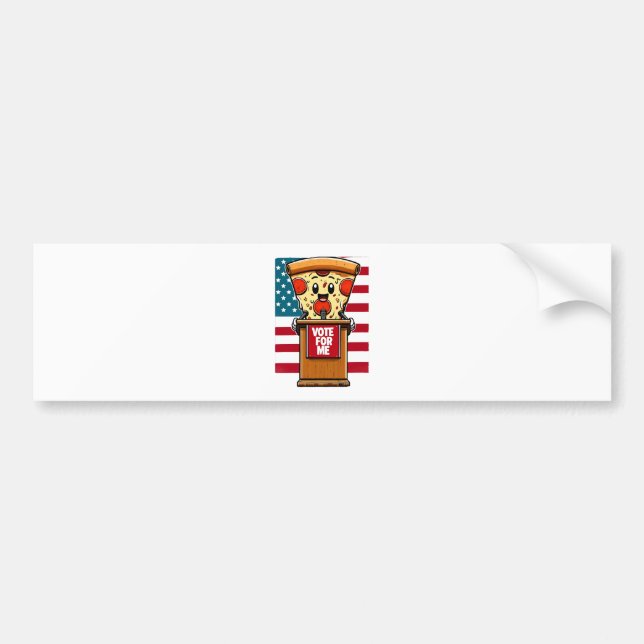 patriotisk pizza rösta på mig bildekal (Framsidan)