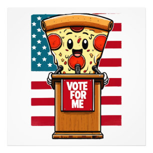 patriotisk pizza rösta på mig fototryck