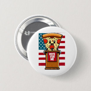 patriotisk pizza rösta på mig knapp