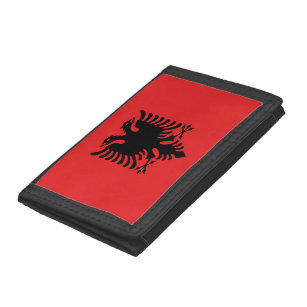 Patriotisk plånbok med flagga av Albanien