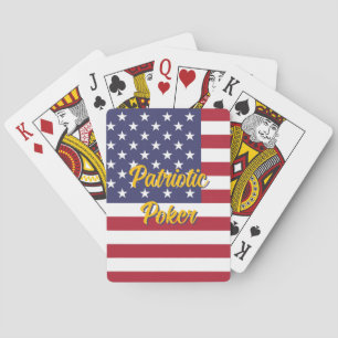 Patriotisk Pokernatt Amerikansk Flagga Personlig Casinokort