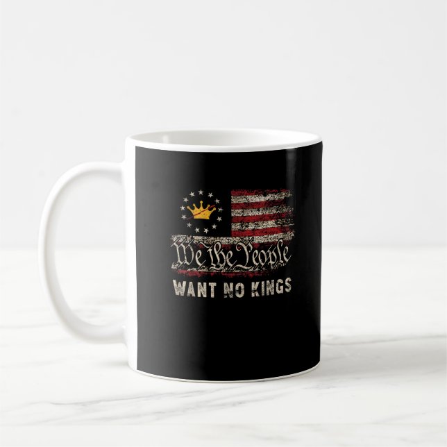 Patriotisk Politik Protesterar Inga Kungen I Ameri Kaffemugg (Vänster)