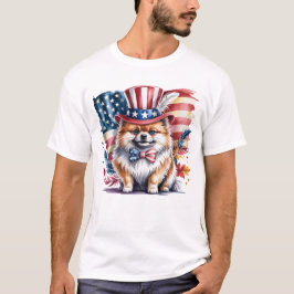Patriotisk Pomeranian T Shirt