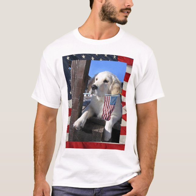 Patriotisk Pooch Tee (Framsida)