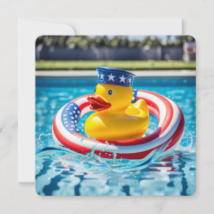 Patriotisk poolparty inbjudningar
