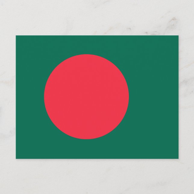 Patriotisk postkort med Bangladeshs flagga Vykort (Framsida)