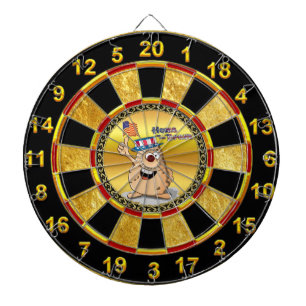 Patriotisk potatis med amerikansk hatt och USA fla Piltavla