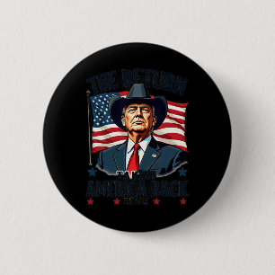 Patriotisk president Donald Trump Cowboyta som tar Knapp