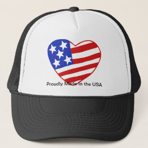 Patriotisk pride! Proudly gjort i USA!!! Truckerkeps