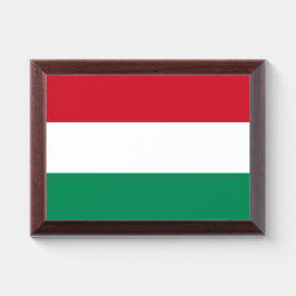 Patriotisk prisskylt med flagga i Ungern