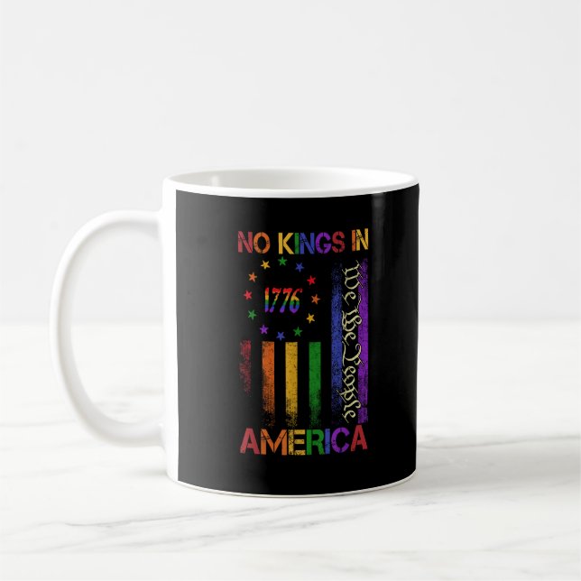 Patriotisk protest Inga kungar i Amerika Kaffemugg (Vänster)