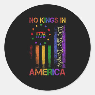 Patriotisk protest Inga kungar i Amerika Runt Klistermärke