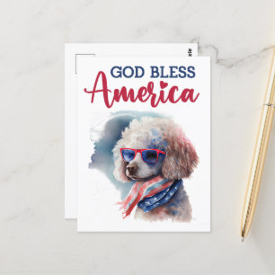 Patriotisk Pudel, Gud välsigne Amerika vykort