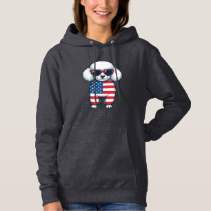 Patriotisk Pudel i Solglasögon Vektor Design_1 T Shirt