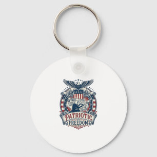 Patriotisk Pusselälskare Vektorgrafik T-Shirt Nyckelring
