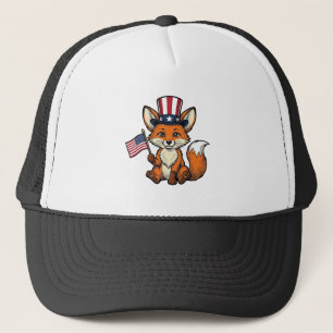 Patriotisk Räv Vintage Gravyr Tröja Design_1 Keps