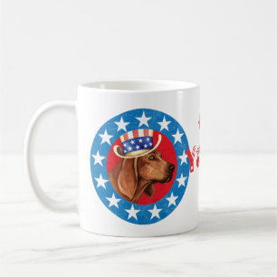 Patriotisk Redbone Coonhound Kaffemugg
